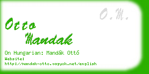 otto mandak business card